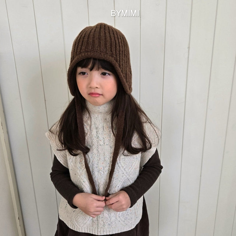 by mimi  / loose knit vest【for kids , jr】