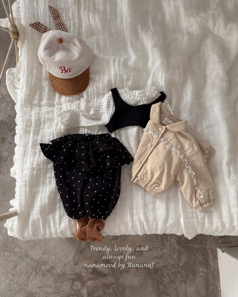 nanamood by banana.j / bebe leaf dot pants【for baby】