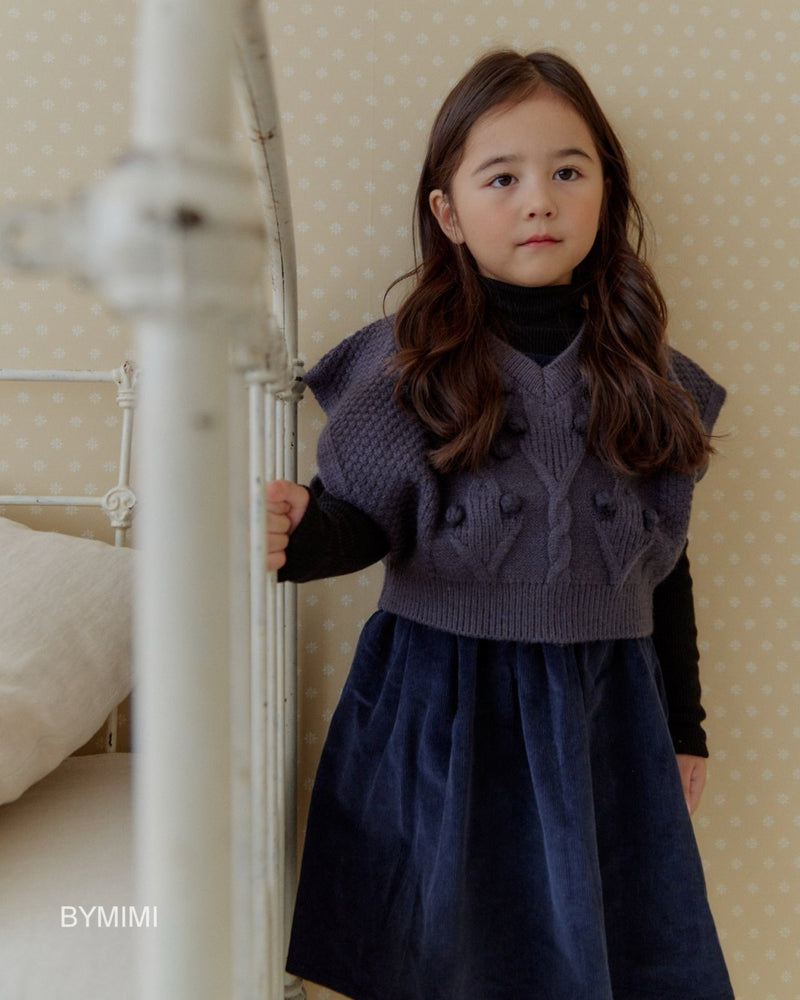 by mimi  / mizzu knit vest【for kids , jr】