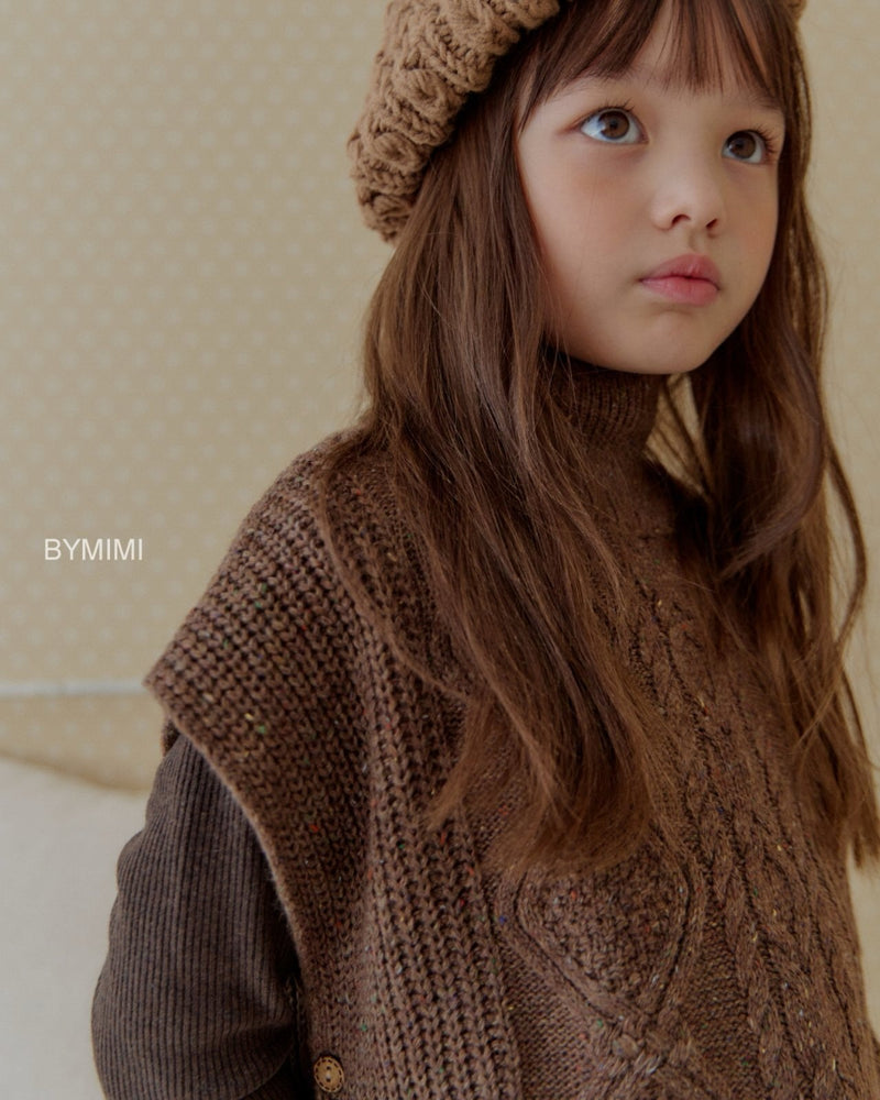 by mimi  / loose knit vest【for kids , jr】