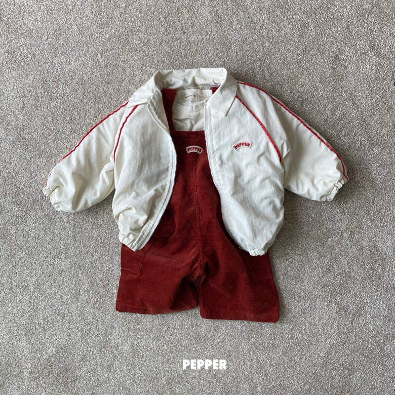 pepper / pepper corduroy overall