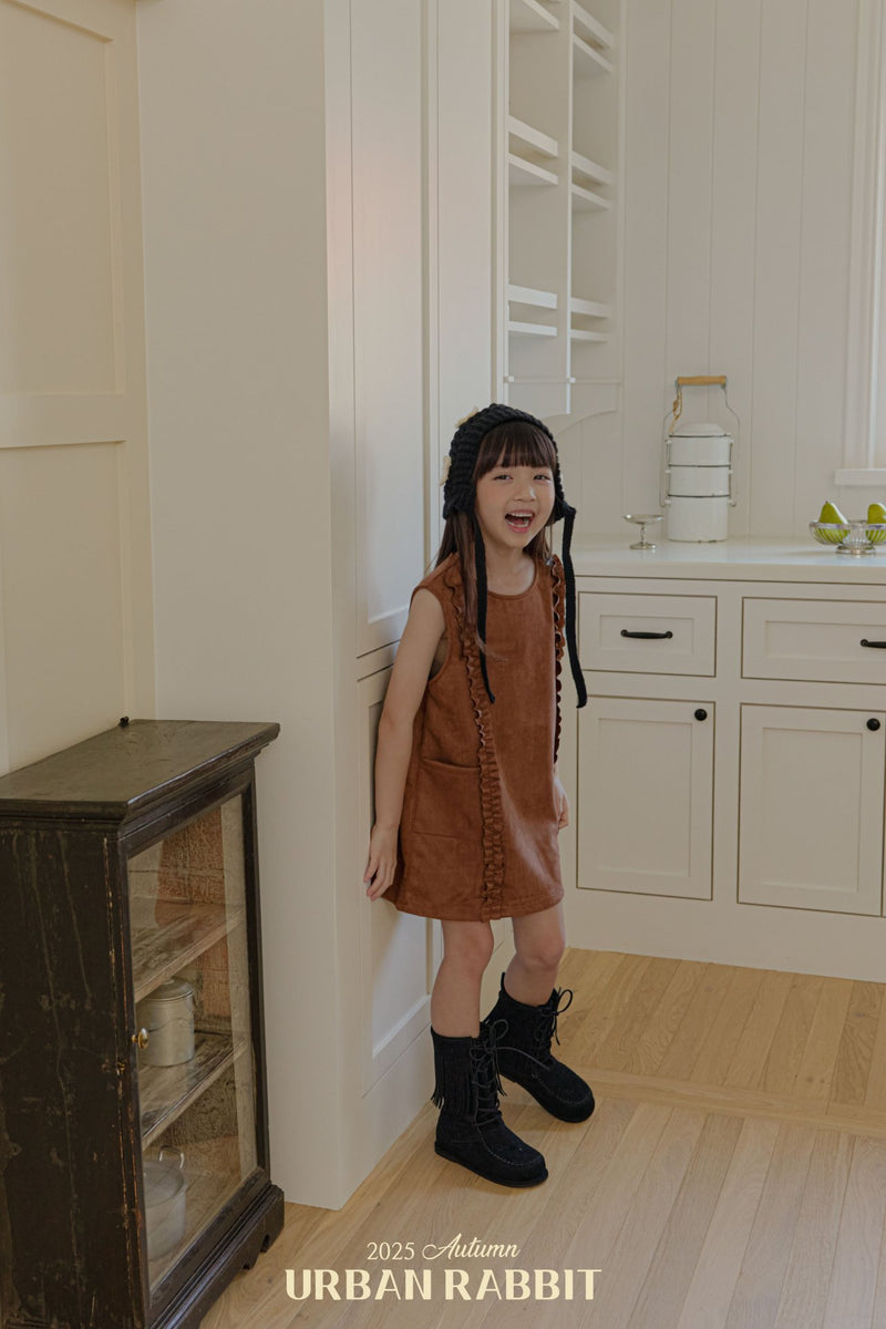 urban rabbit / suède frill one-piece【for kids & Jr.】