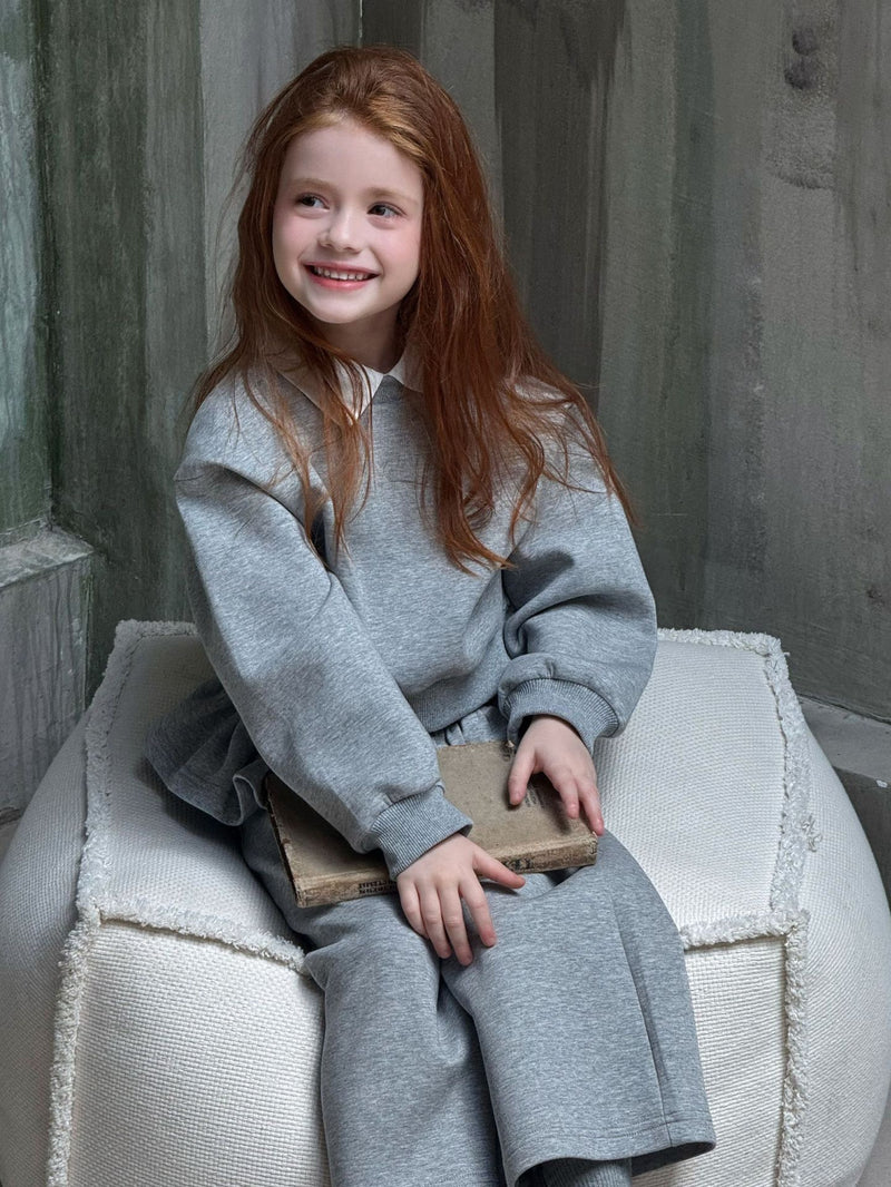otaly /  collar mtm frill pants set【for kids , jr】(no.5716)