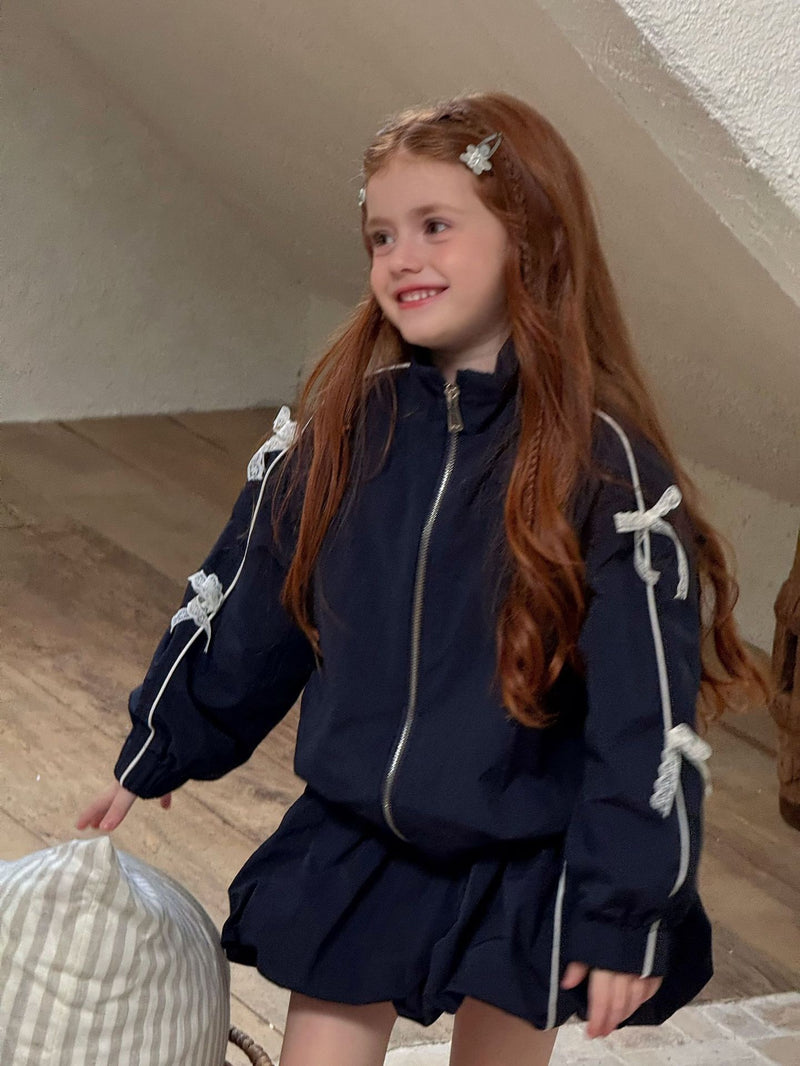 otaly / ribbon jacket skirt set【for kids , jr】(no.5690)