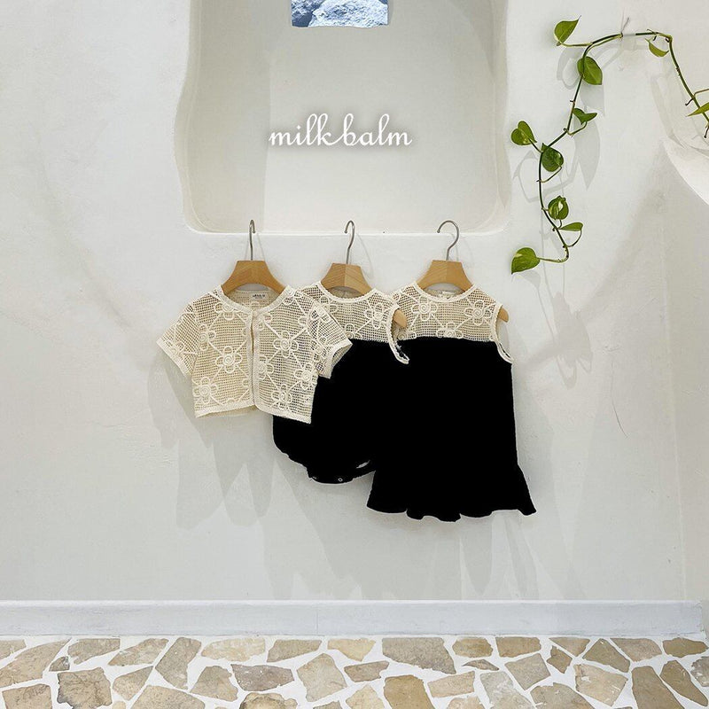 milk balm / crochet suit
