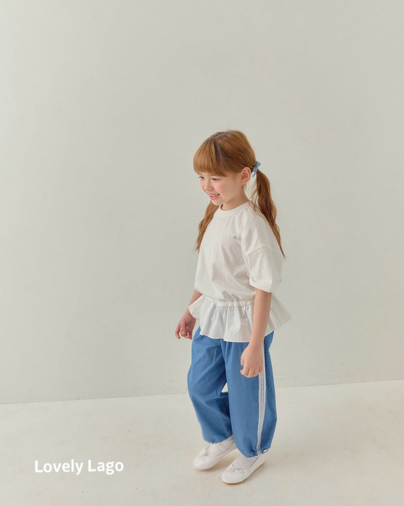 lago / frill string long t【for kids, jr &mom】