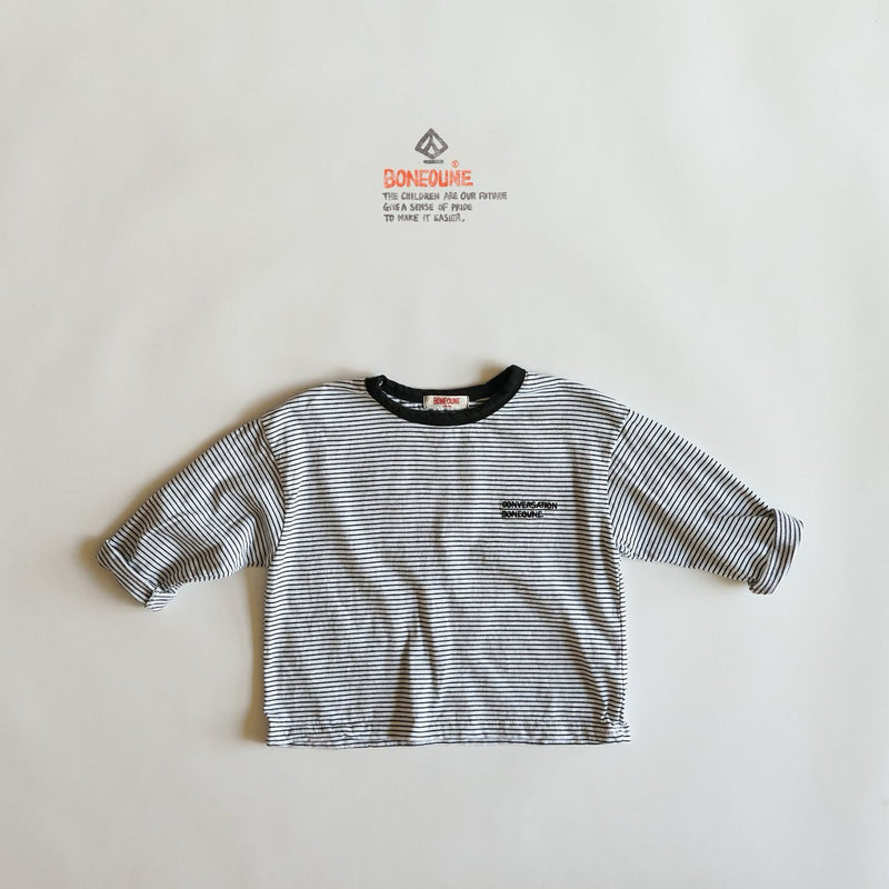 boneoune / mono stripe tee【for kids, Jr. 】