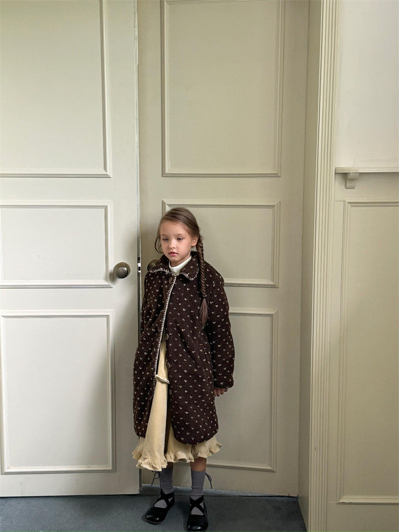 cheng le  / dot wool coat 【for kids , jr】