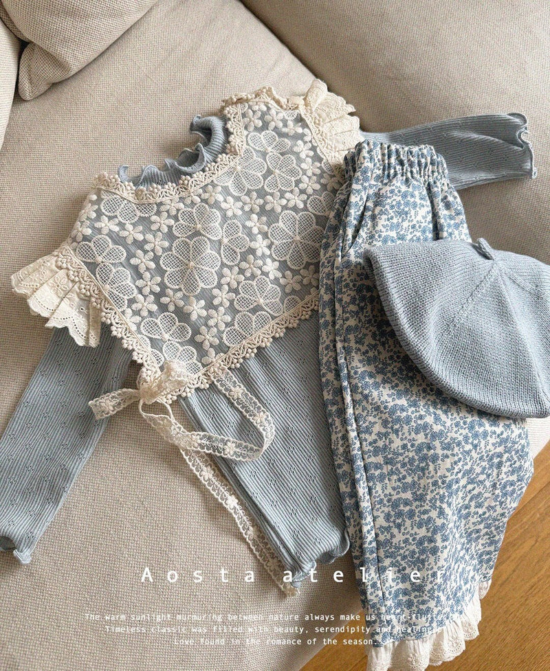 aosta / lace open vest【for baby &kids】