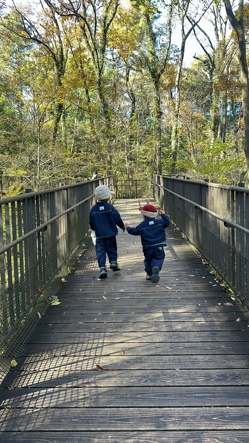【一部即納 100/120size】indigo denim set up【for kids & jr.】