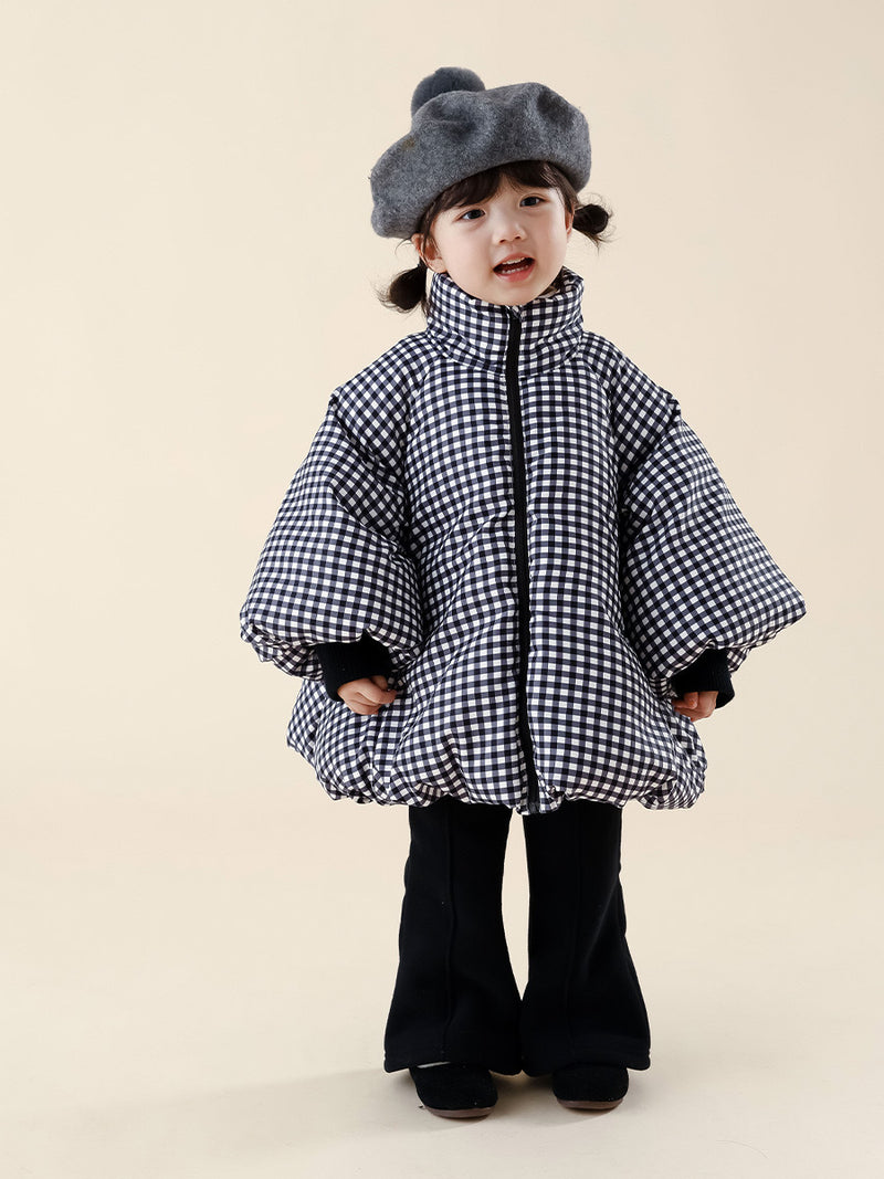 一部即納 gingham padding jacket 【for kids , jr. 】