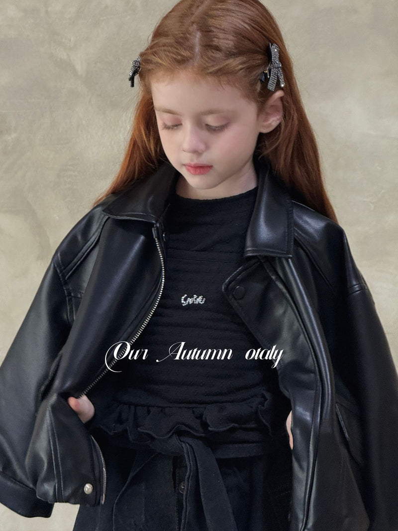 otaly /  leather jacket【for kids , jr】(no.5713)