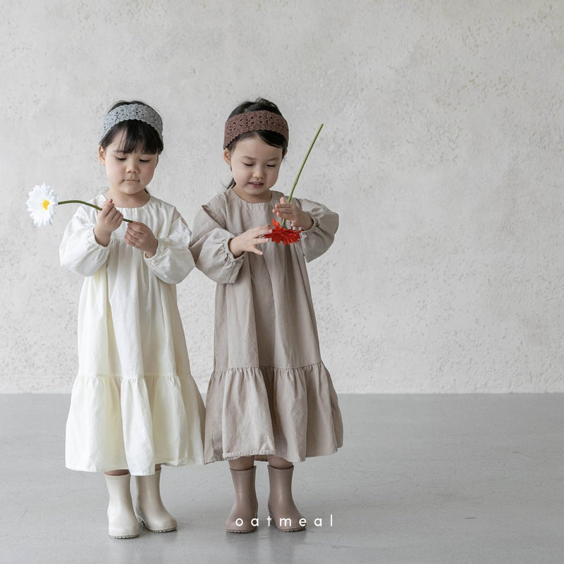 oatmeal / bubble volumn onepiece【for kids】