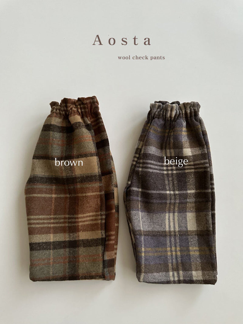 aosta / wool check pants