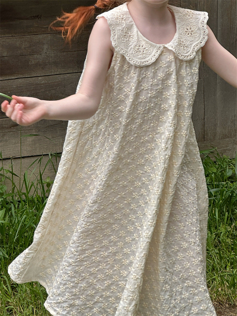cheng le  /lace neck one-piece【for kids , jr】