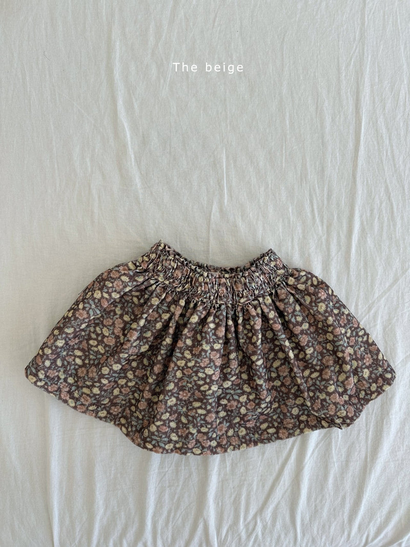 the beige / golden frill skirt