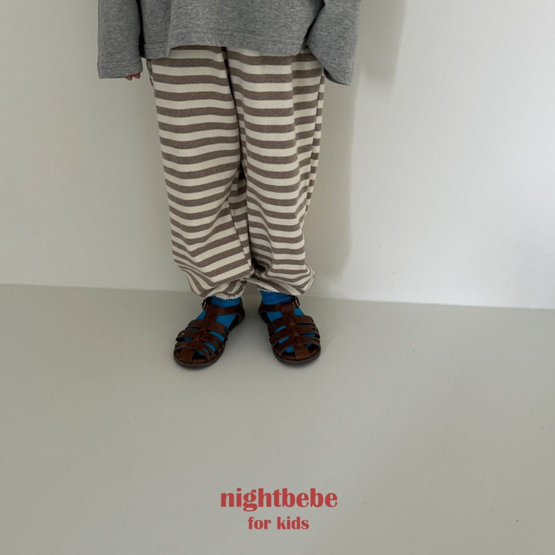 nightbebe / butter stripe jogger pants