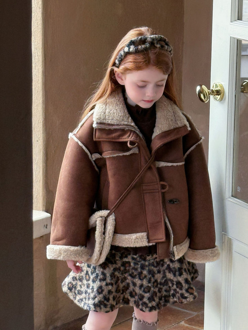 otaly / high neck mouton coat 【for kids , jr】