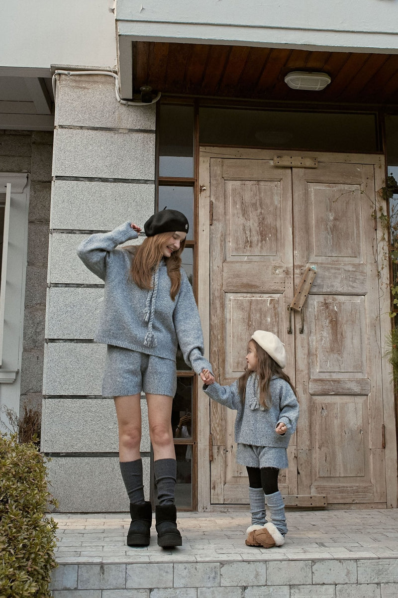 momo ann /  knit hood set【for kids &adult】