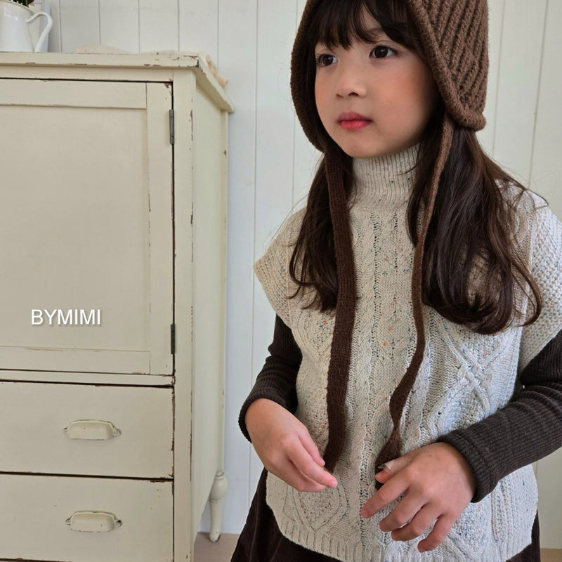 by mimi  / loose knit vest【for kids , jr】