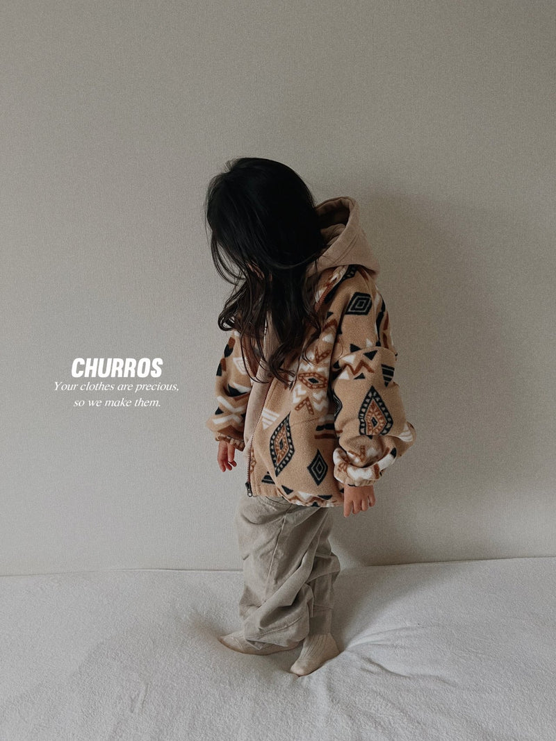 churros / inca fleece zip up【for kids , jr】