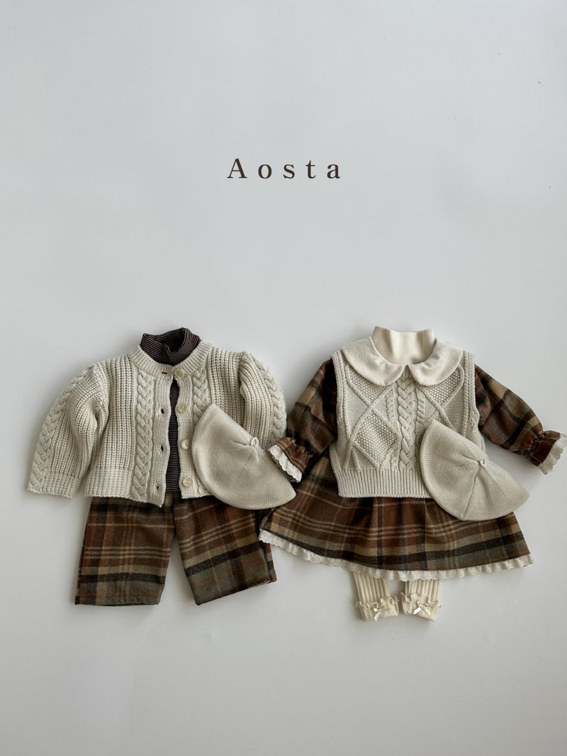 aosta / wool check pants