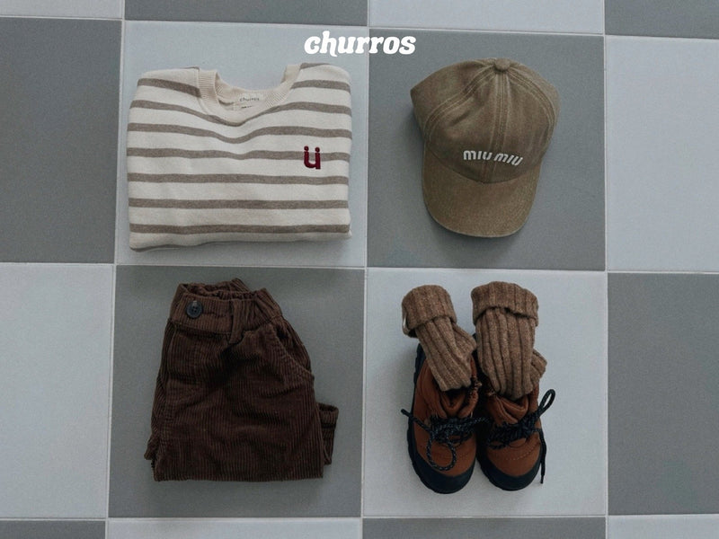 churros / U stripe mtm【for kids , jr】