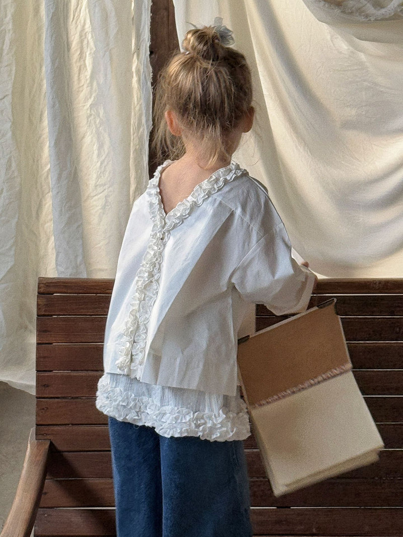 otaly / frill collar blouse【for kids , jr】