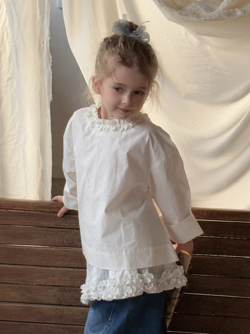 otaly / frill collar blouse【for kids , jr】