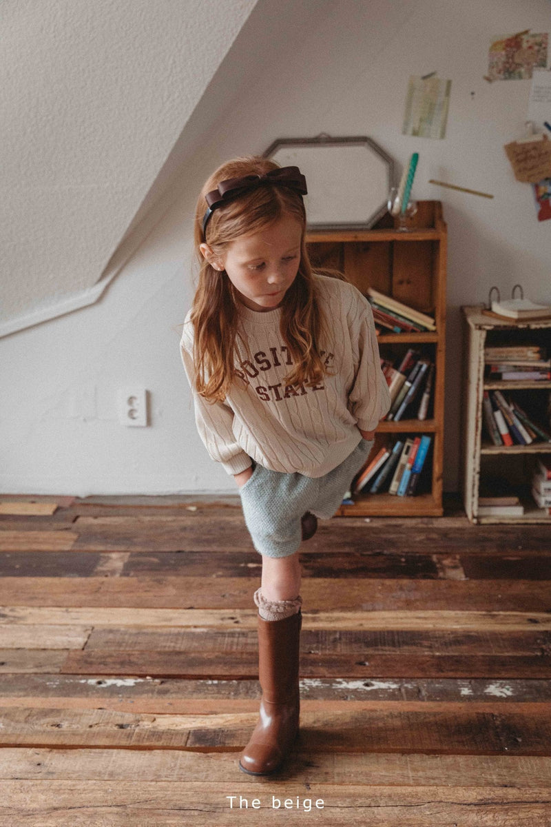 the beige / knit shorts