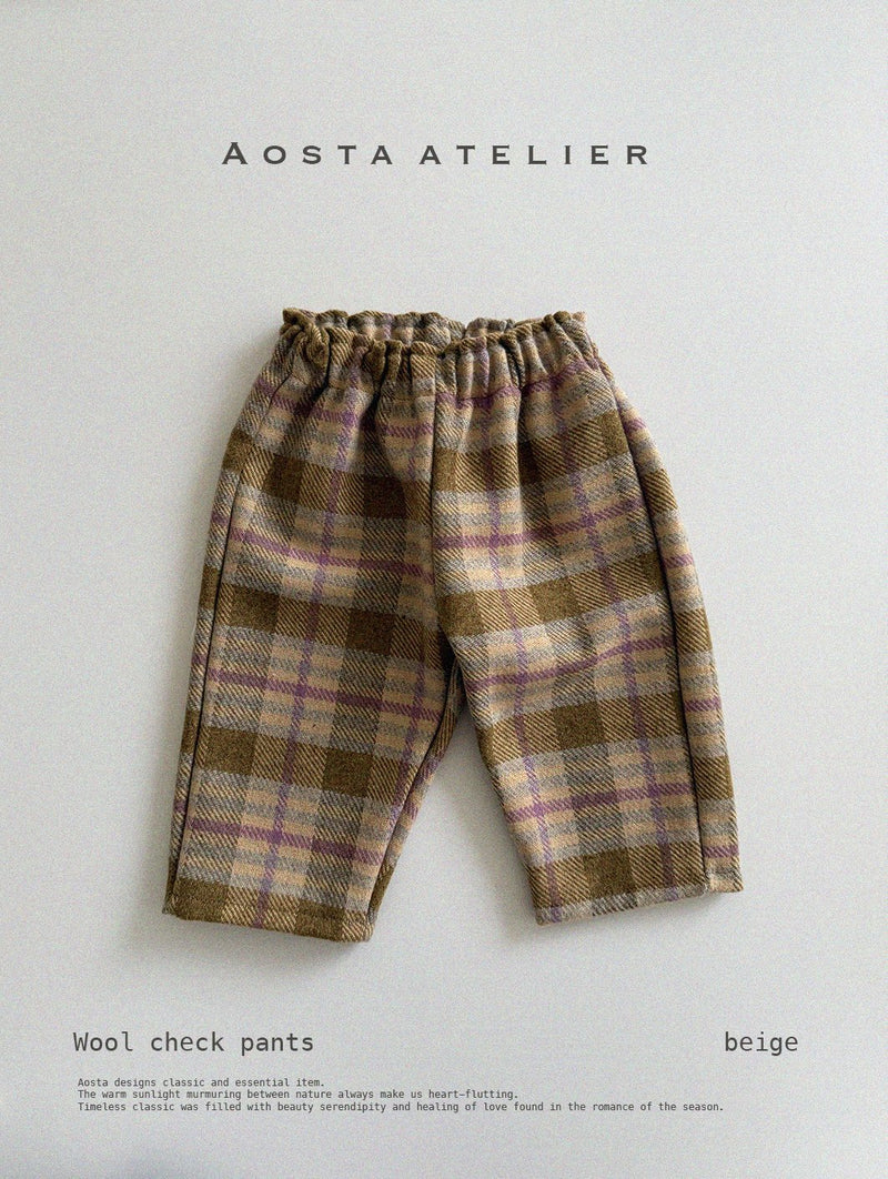 aosta / wool check pants