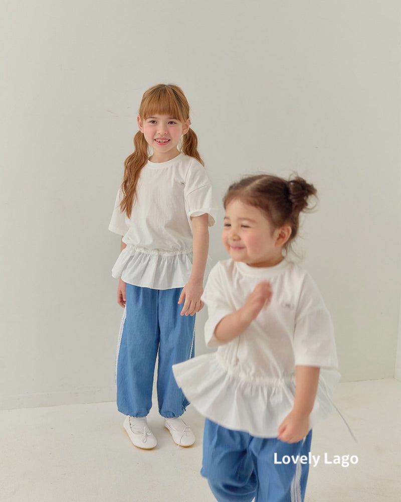 lago / frill string long t【for kids, jr &mom】