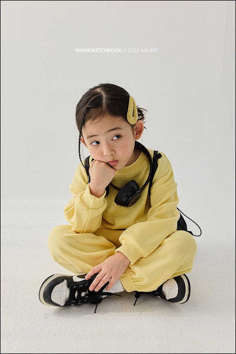 white sketch book /  warm basic pants【for kids&Jr.】