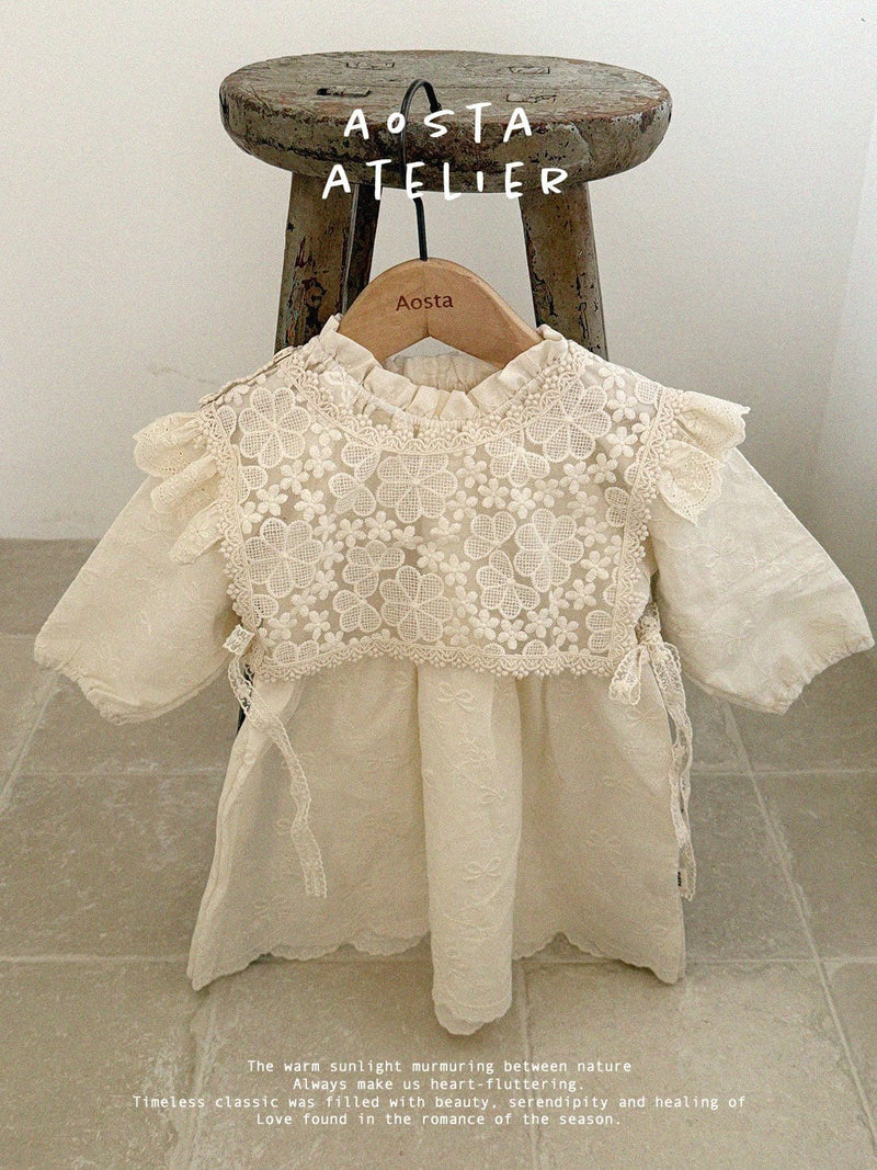 aosta / lace open vest【for baby &kids】