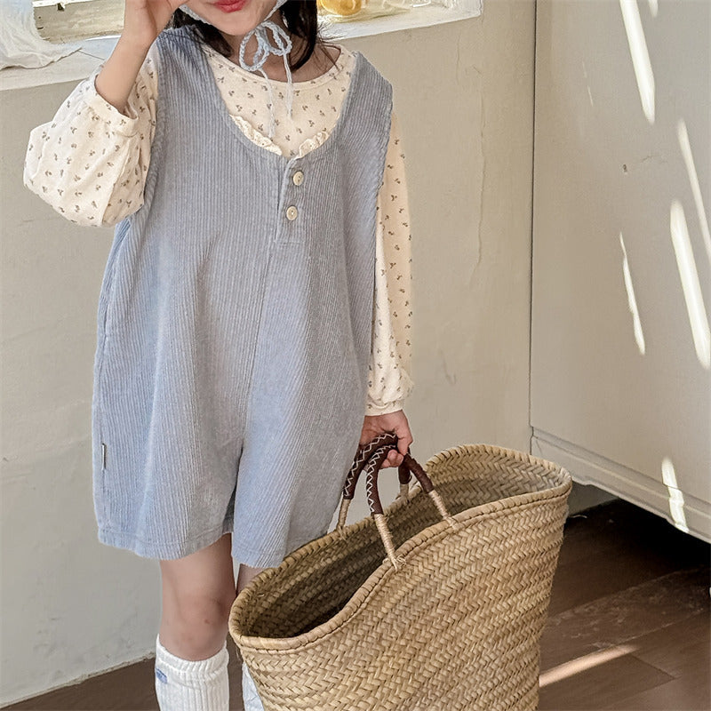 corduroy jump-suit【for kids 】