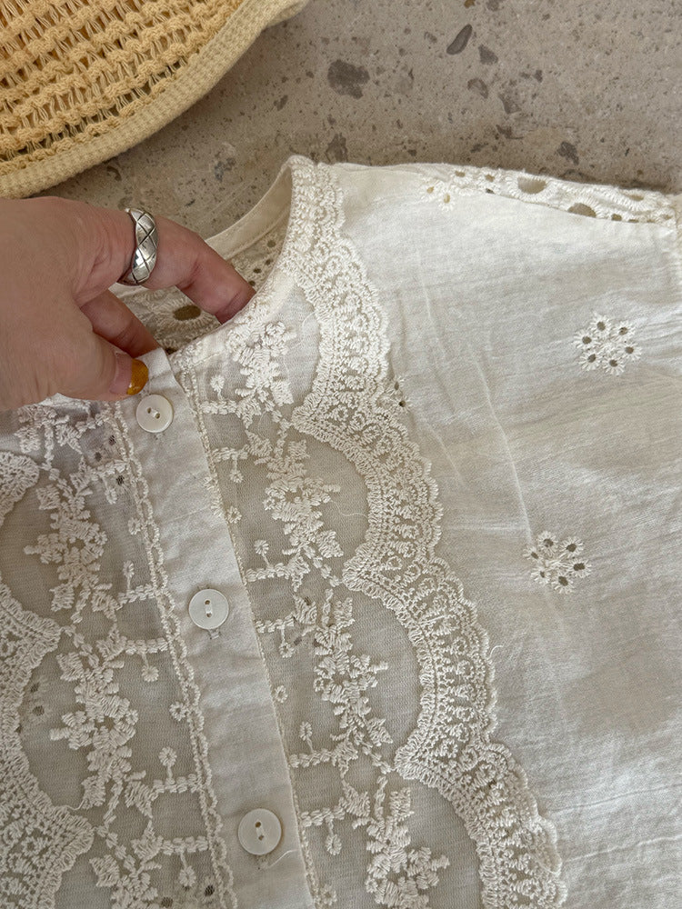 punching lace blouse【for kids &  Jr.】