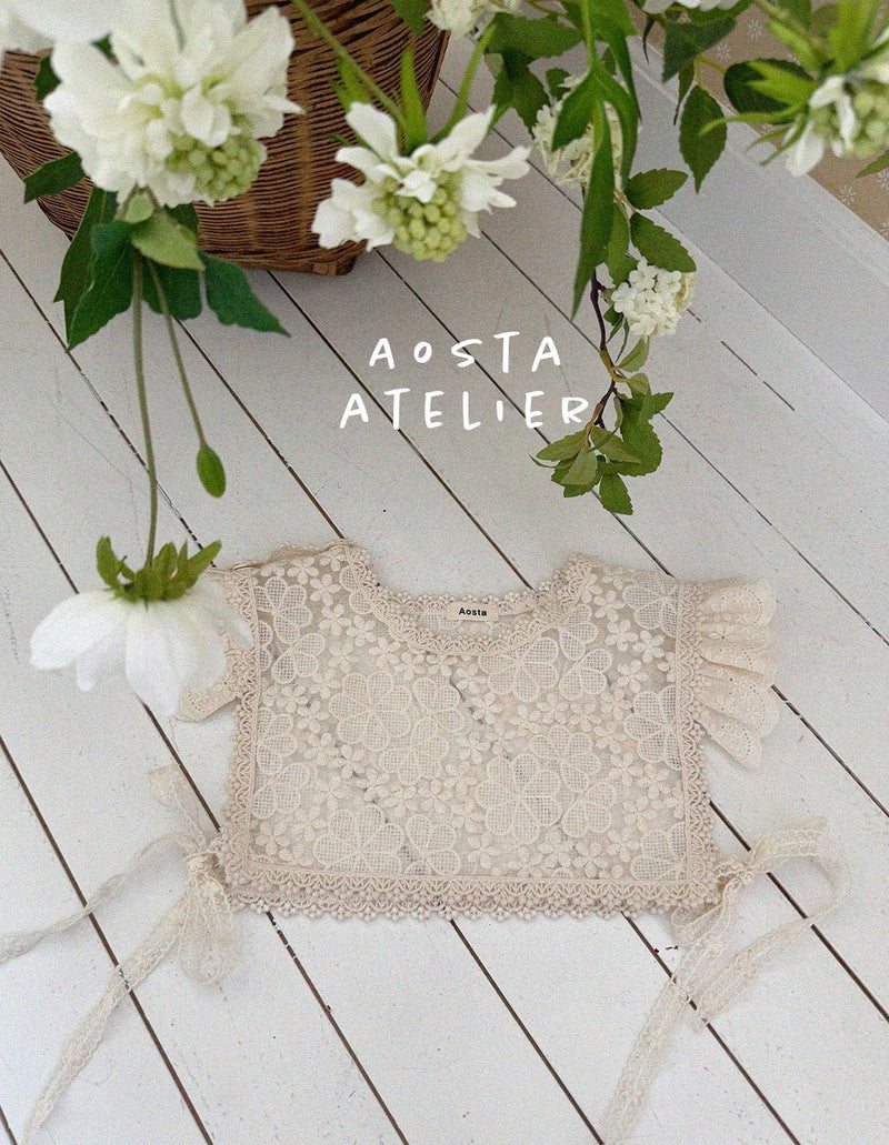 aosta / lace open vest【for baby &kids】