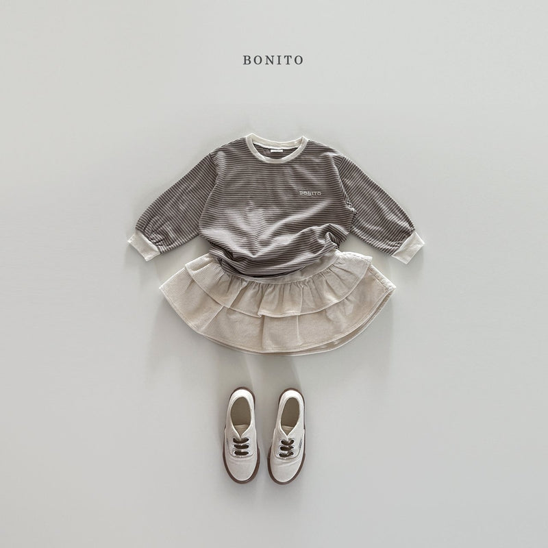 bonito / stripe rib t【for kids&Jr.】