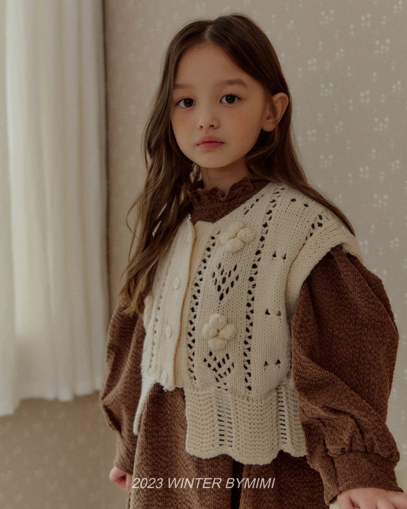 by mimi / walnut vest 【for kids , jr】