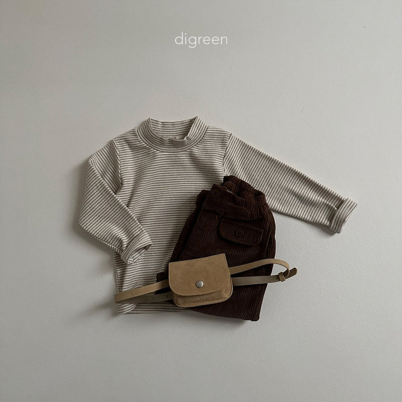 digreen / button corduroy pants