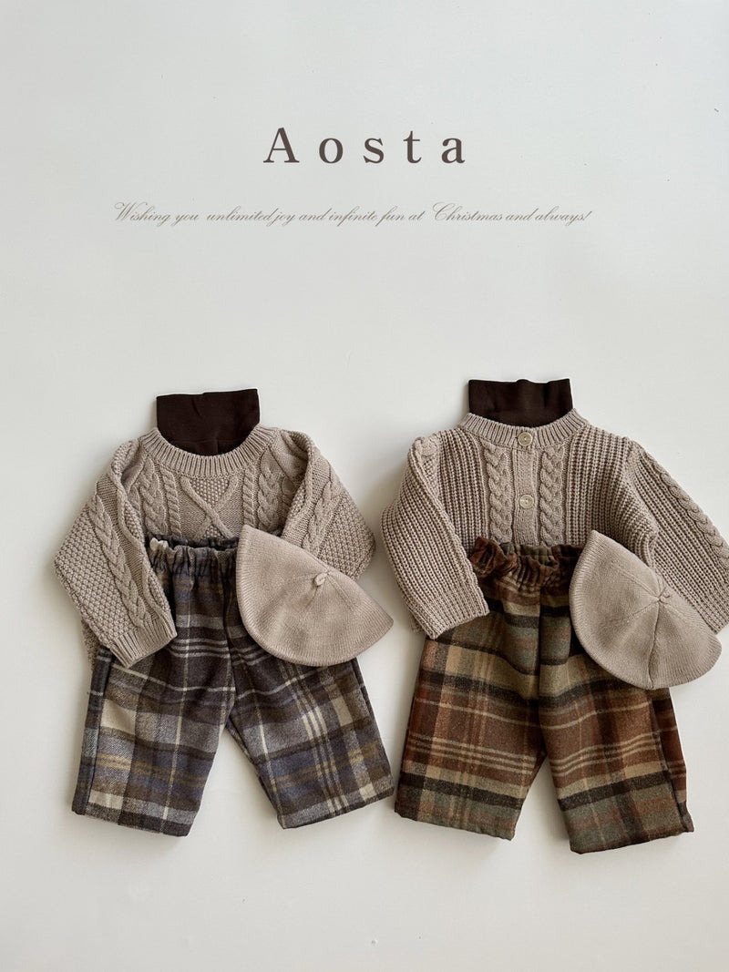 aosta / wool check pants
