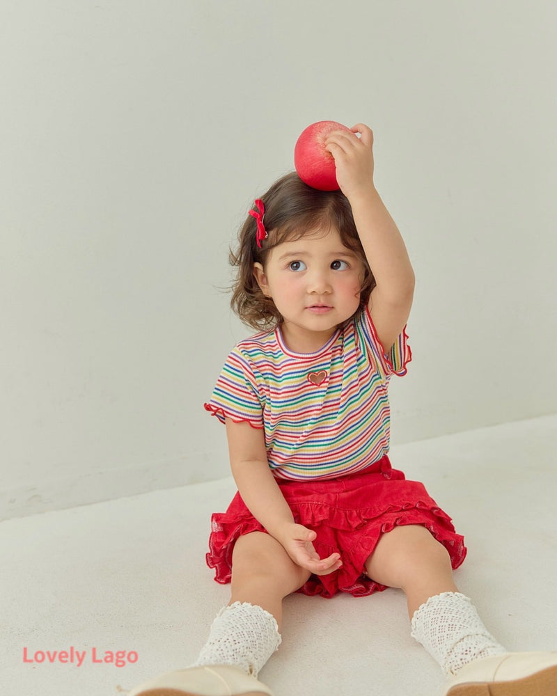 lago / heart rainbow t【for kids&Jr.】