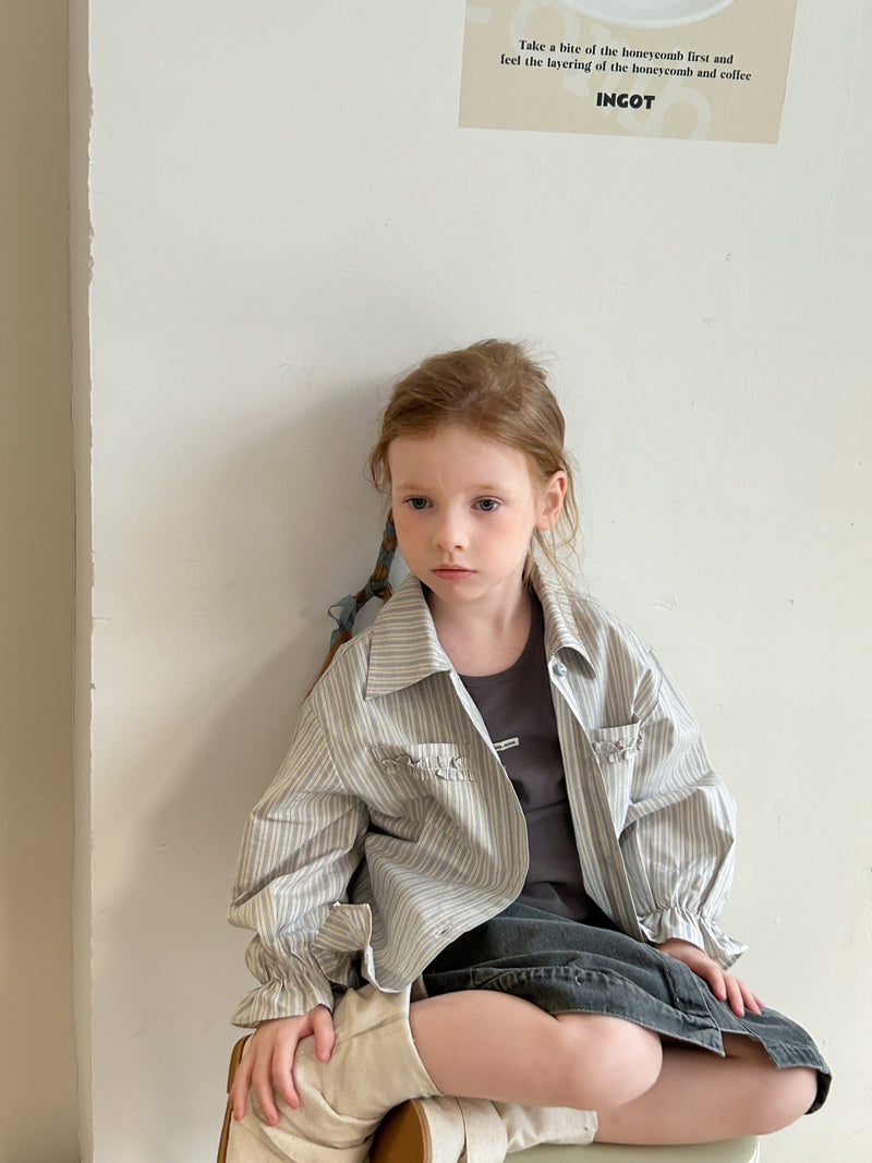 unbalance denim skirt【for kids &  Jr.】