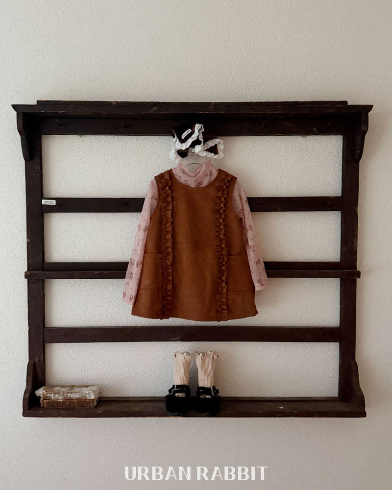urban rabbit / suède frill one-piece【for kids & Jr.】