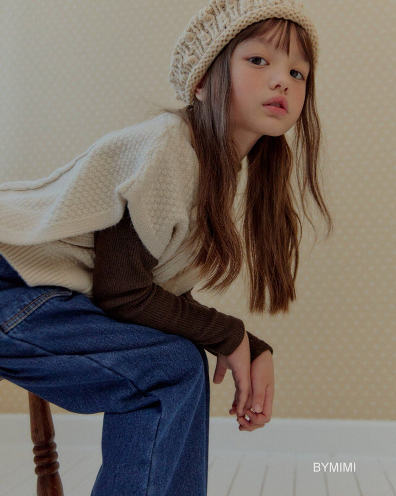 by mimi  / mizzu knit vest【for kids , jr】