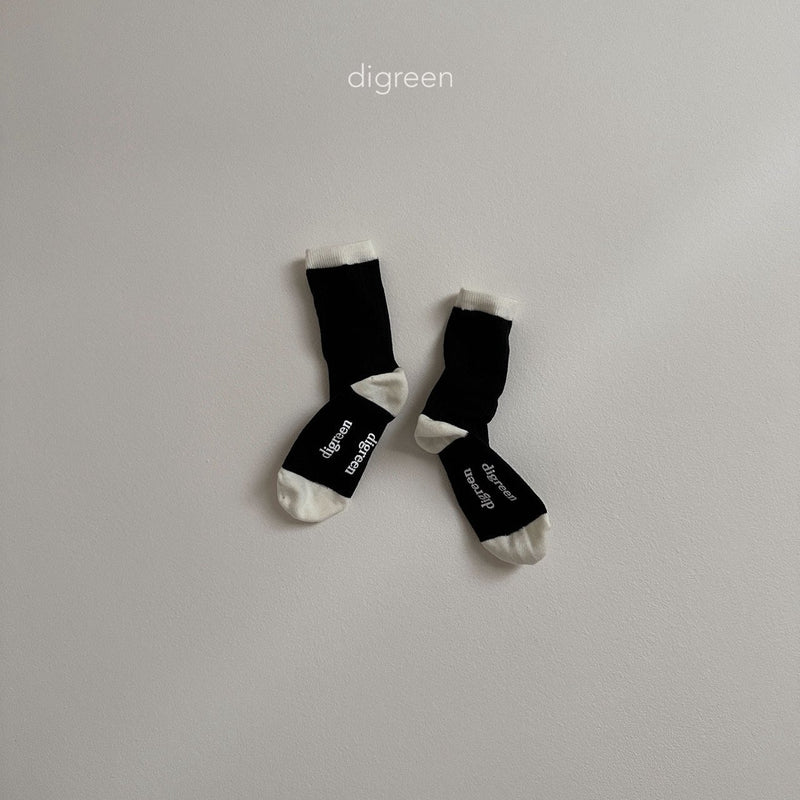 digreen / together black socks