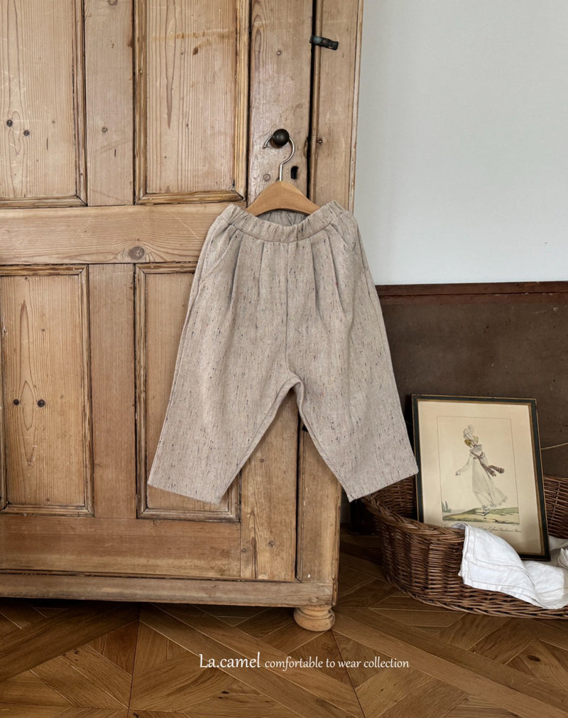 la camel  / tweed pants【for  kids】