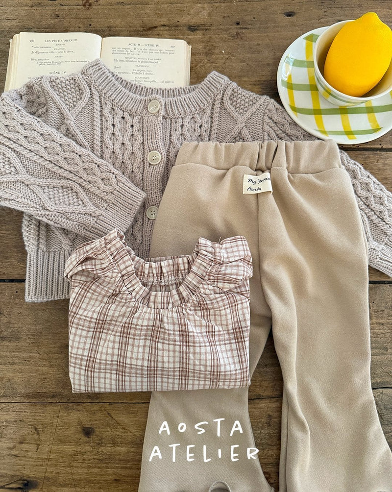 aosta / le check blouse【for baby &kids】