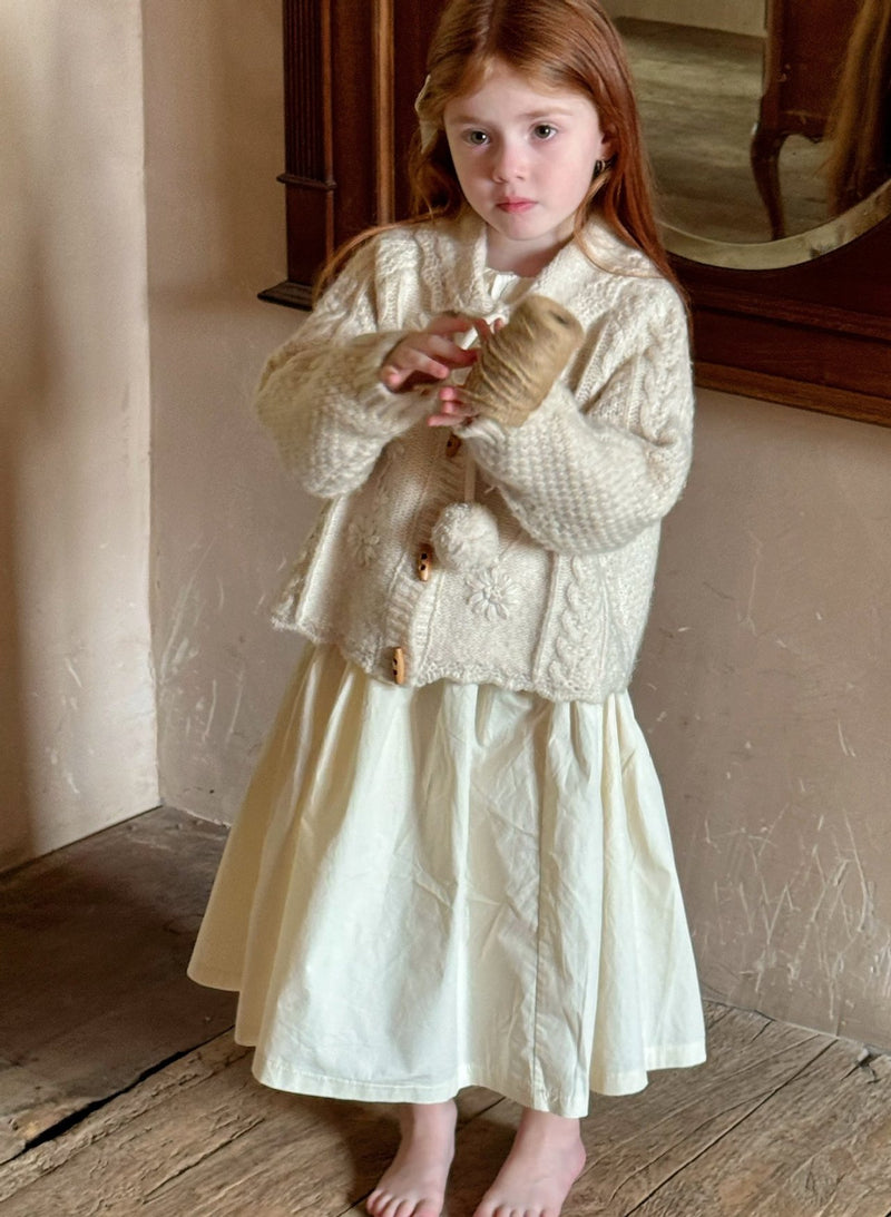 一部即納 otaly / white wool sweater【for kids , jr】