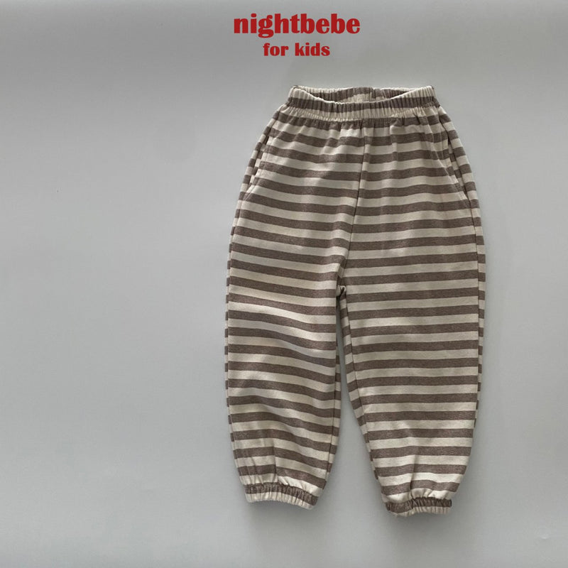 nightbebe / butter stripe jogger pants